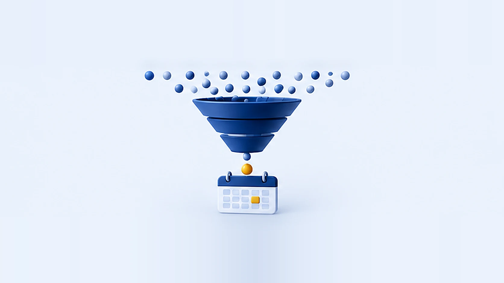 Qualified B2B leads: many prospects filtered down to one booked meeting