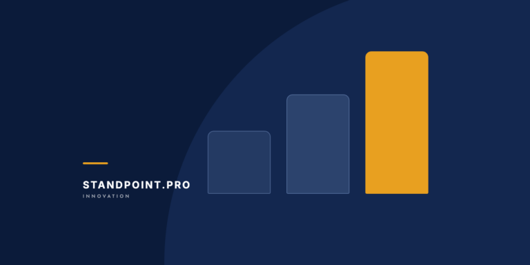 Standpoint graphic: three rising steps for build, sell, scale