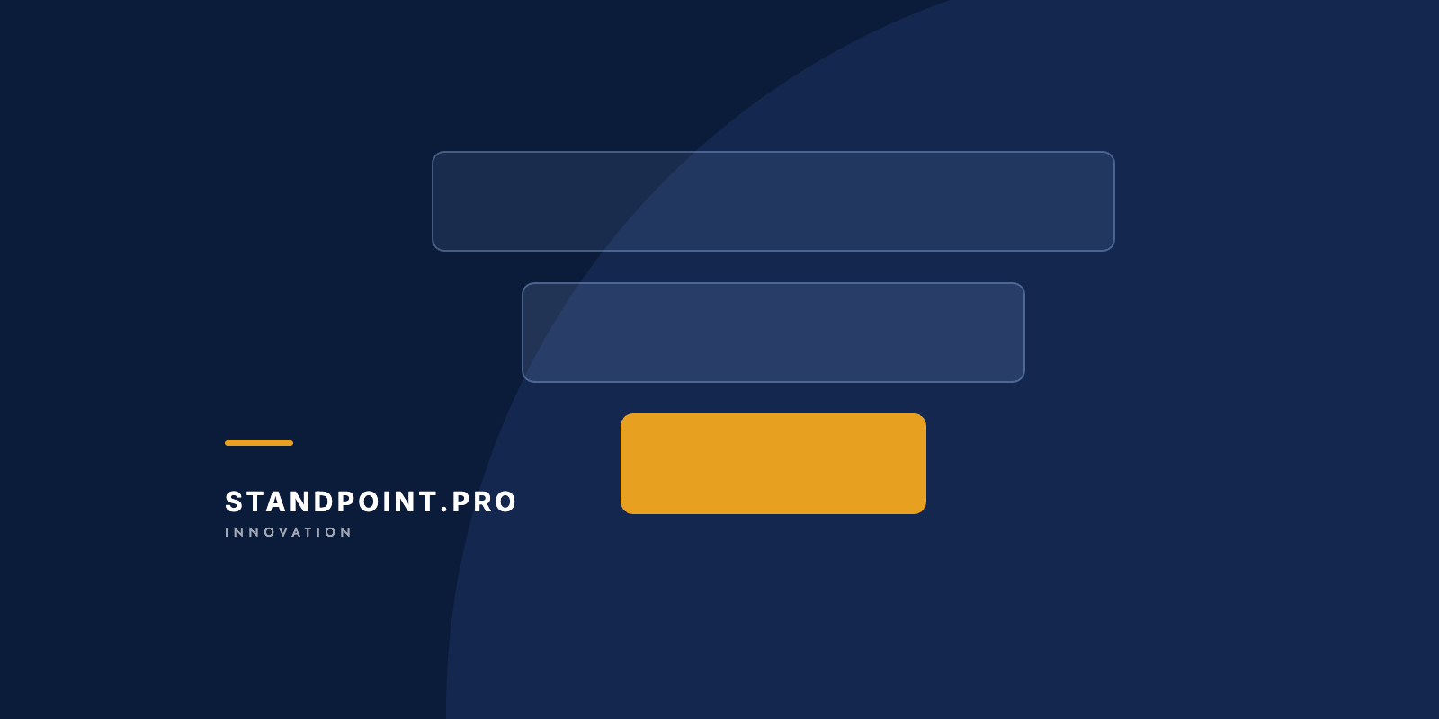 Standpoint graphic: a funnel narrowing to one gold result